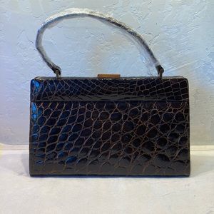 vintage crocodile handbag